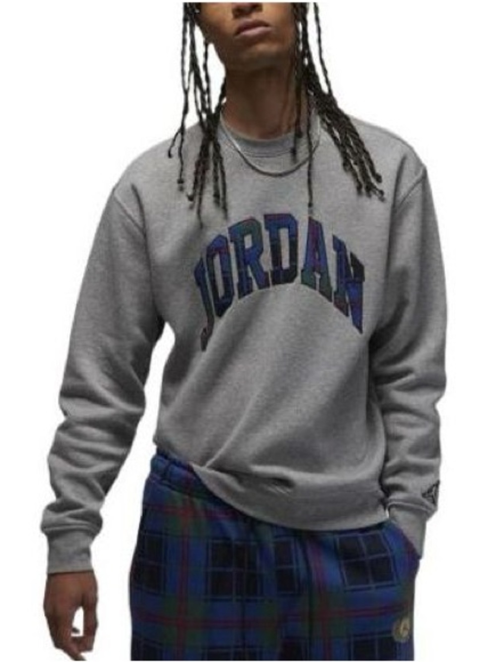JordanAir Jordan Holiday Fleece Crew Sweatshirt 'Grey’ Size Medium